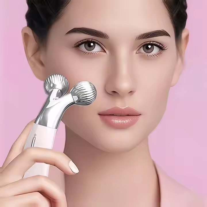 Handheld Y Shape 3D Roller Massager for Women Factory Priced ABS Material USB Skin Tightening Wrinkle Removal Face Rejuvenation