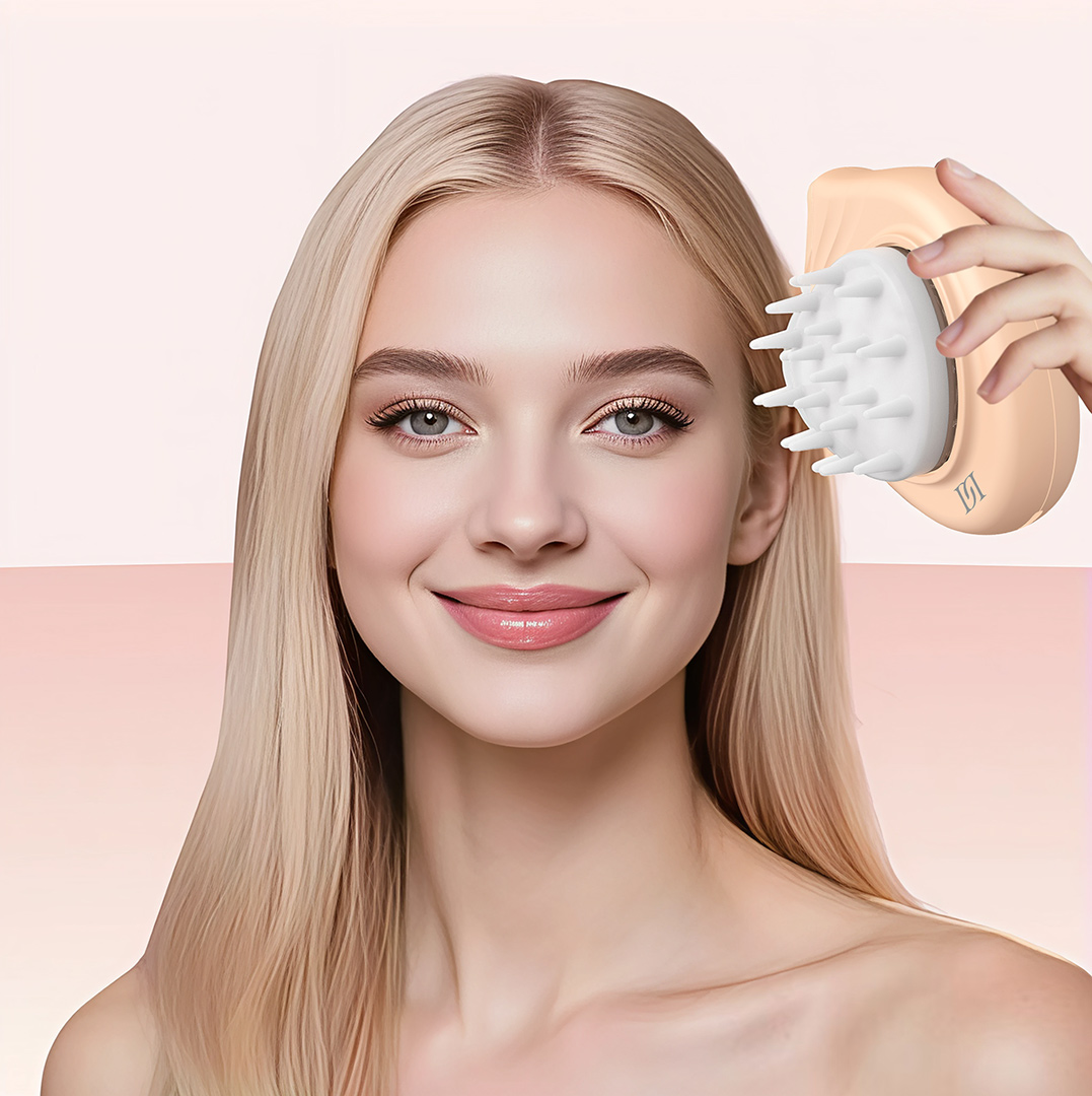 Skin Tightening Lifting Face Mask with 3-Color Light Mode Massage and Head Brush for Beauty Device
