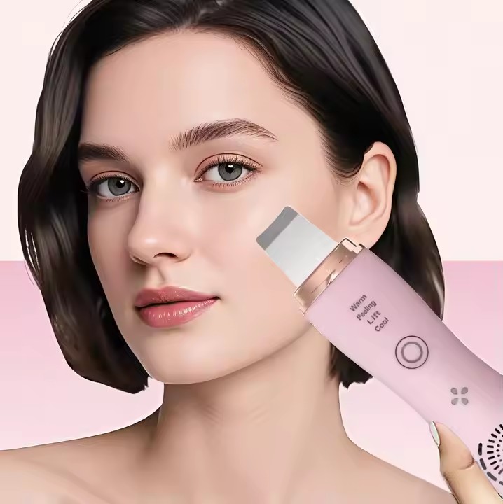 2025 New Face Scrubber Skin Spatula - Blackhead Remover with 4 Modes Pore Extractor Face Spatula Deep Cleansing for Women Gift