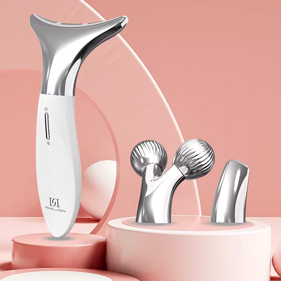 Innovative 3-in-1 Handheld Beauty Device for Home Use Facial Massager with Roller for Eye Neck Face Skin Rejuvenation
